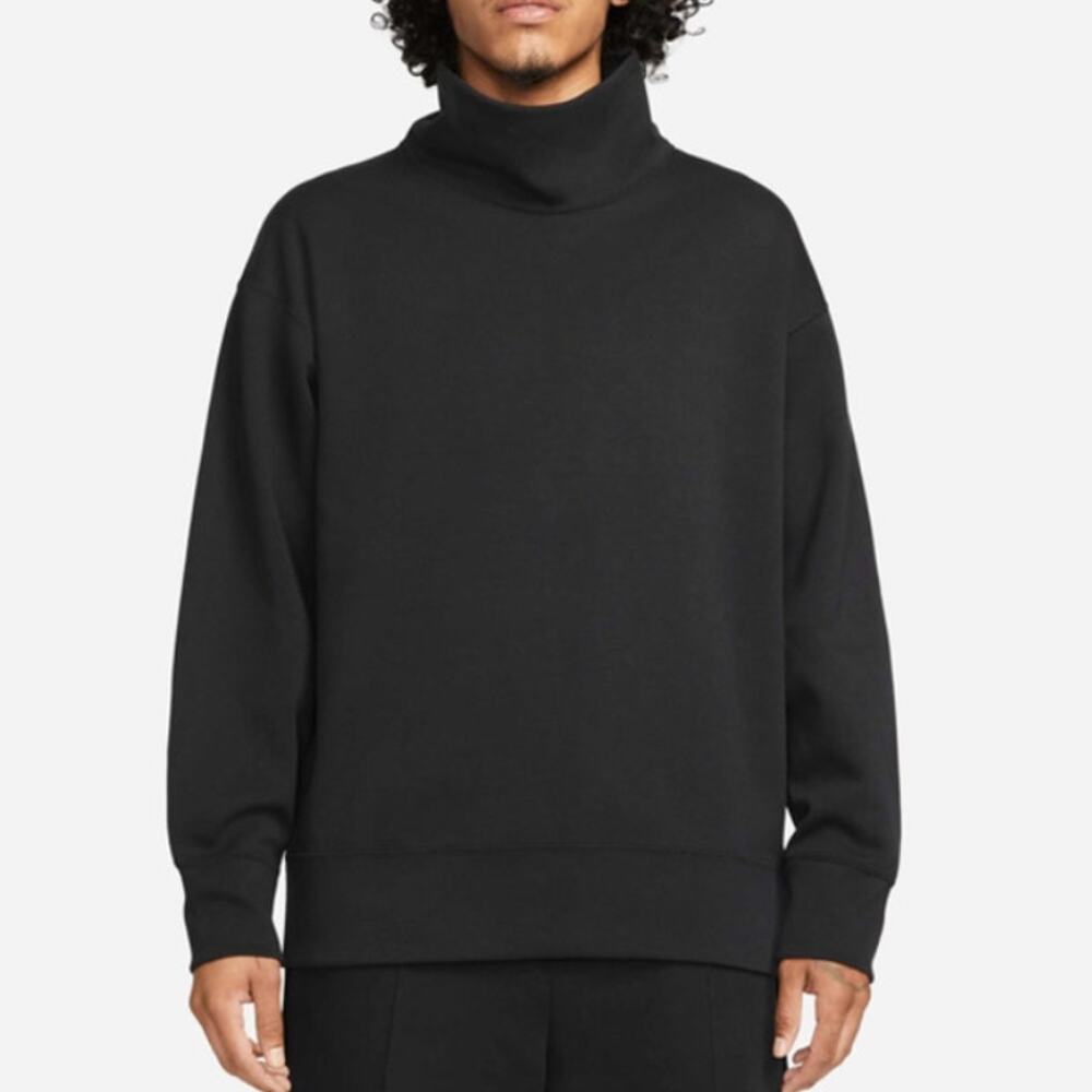 NIKE Sportswear Tech Fleece Oversized Turtleneck Sweatshirt Black Mens Size XS